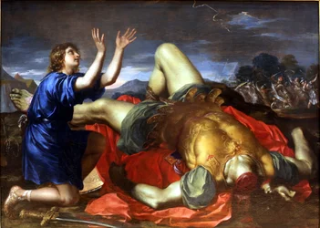 David dankt Gott nach dem Tod von Goliath